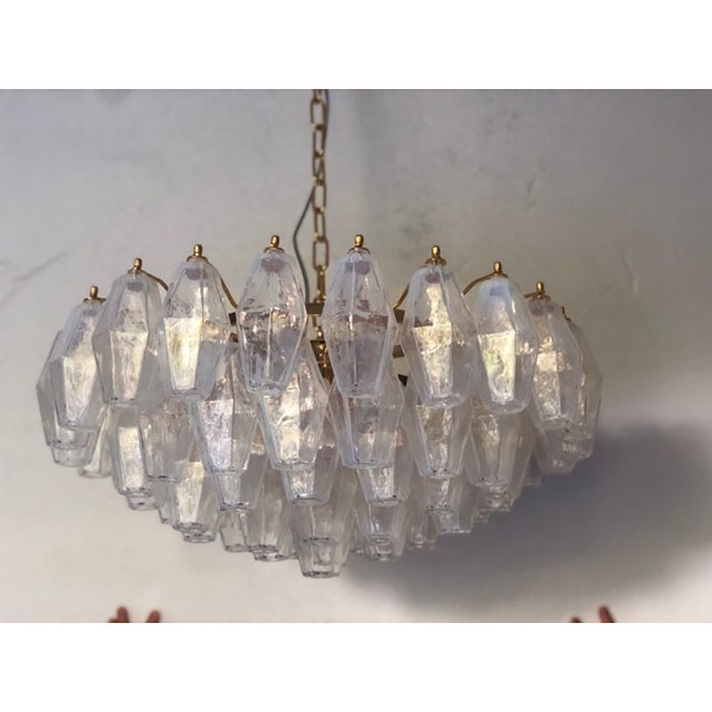 Murano Glass Sputnik Chandelier Poliedro Mazzega Zuccheri Venini Barovier Style photo vinterior