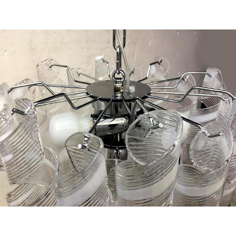 6800.0 Murano Glass Chandelier "Virgola" Made In Italy Venini Style photo