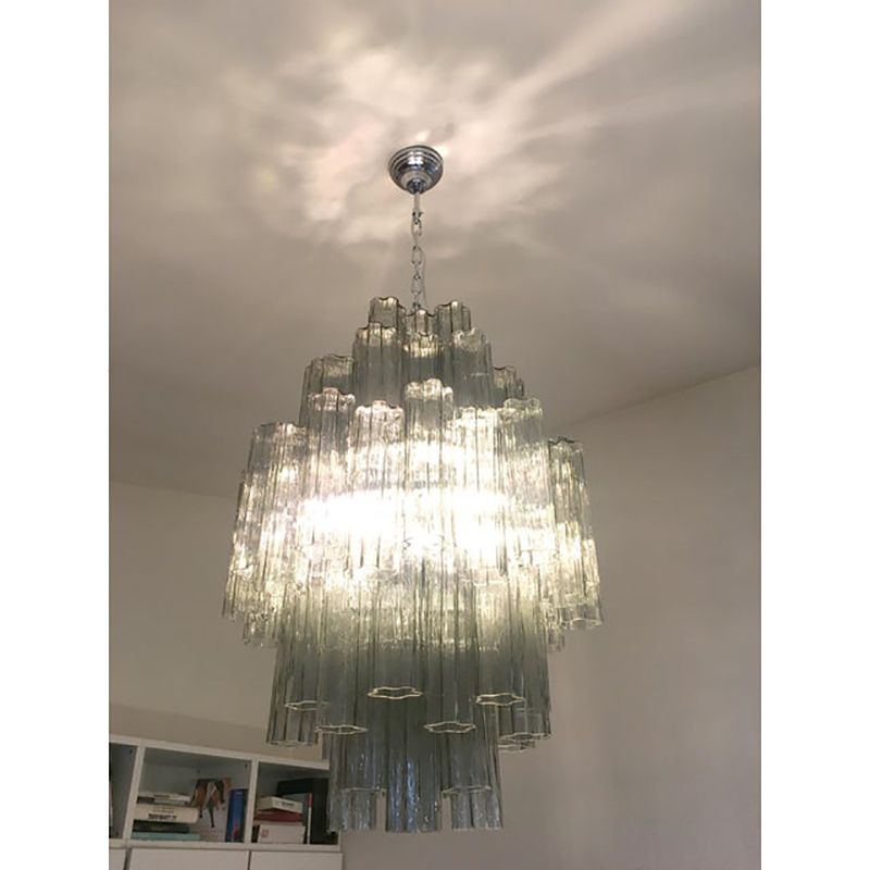 Contemporary Modern "Tronco" Murano Glass Sputnik Chandelier Venini Style photo Lighting