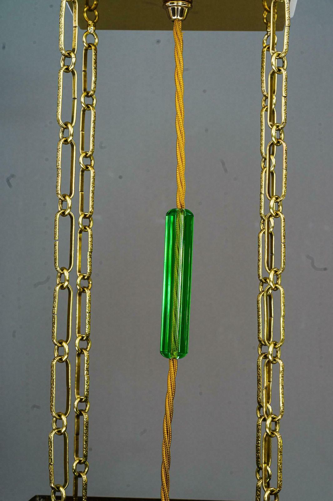Art Deco Pendant With Original Antique Glasses And Original Old Opaline Stones photo vinterior
