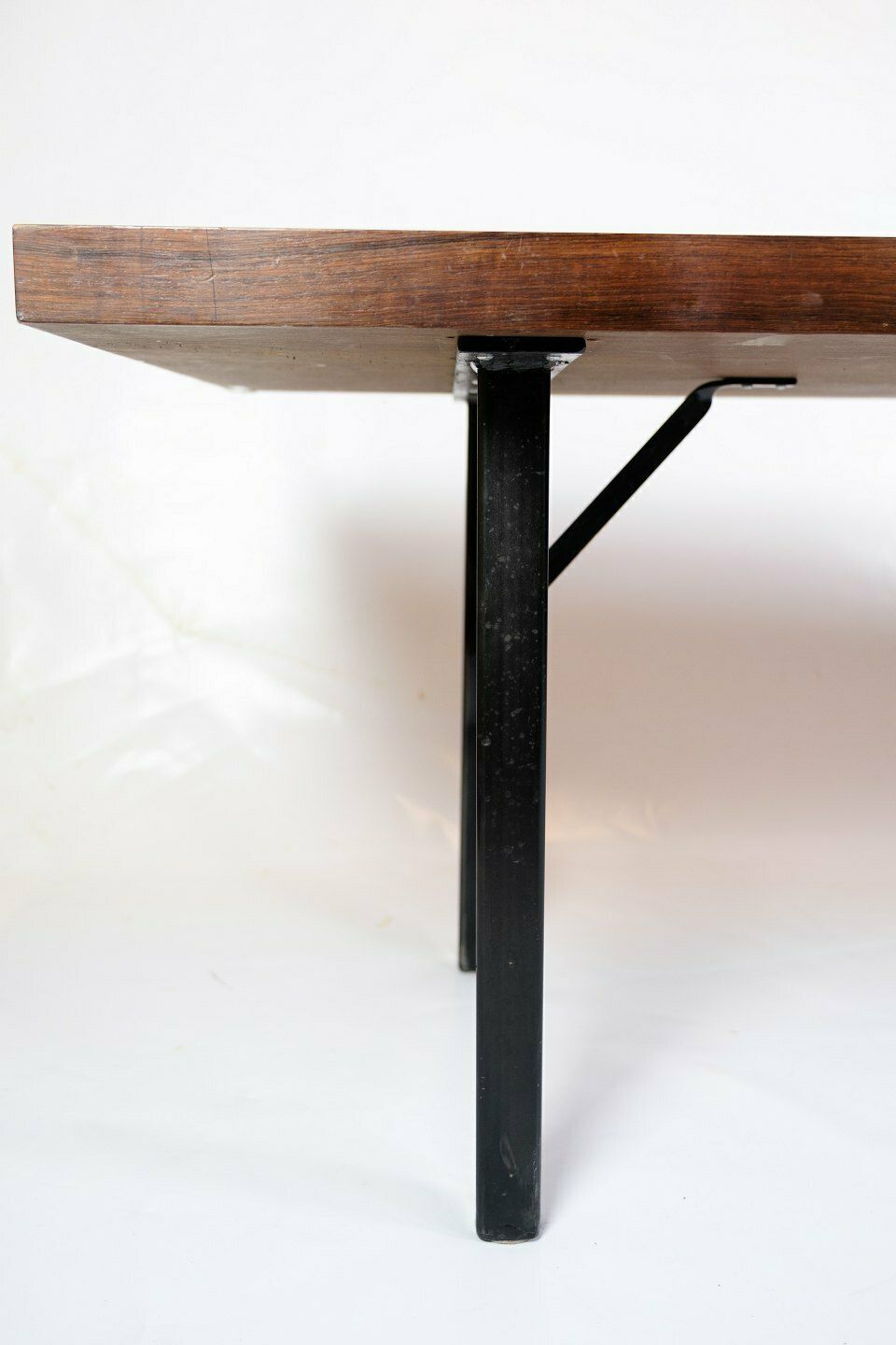 Coffee Table  In Rosewood With Black Lacquered Metal Frame  From 1960s photo 795.0