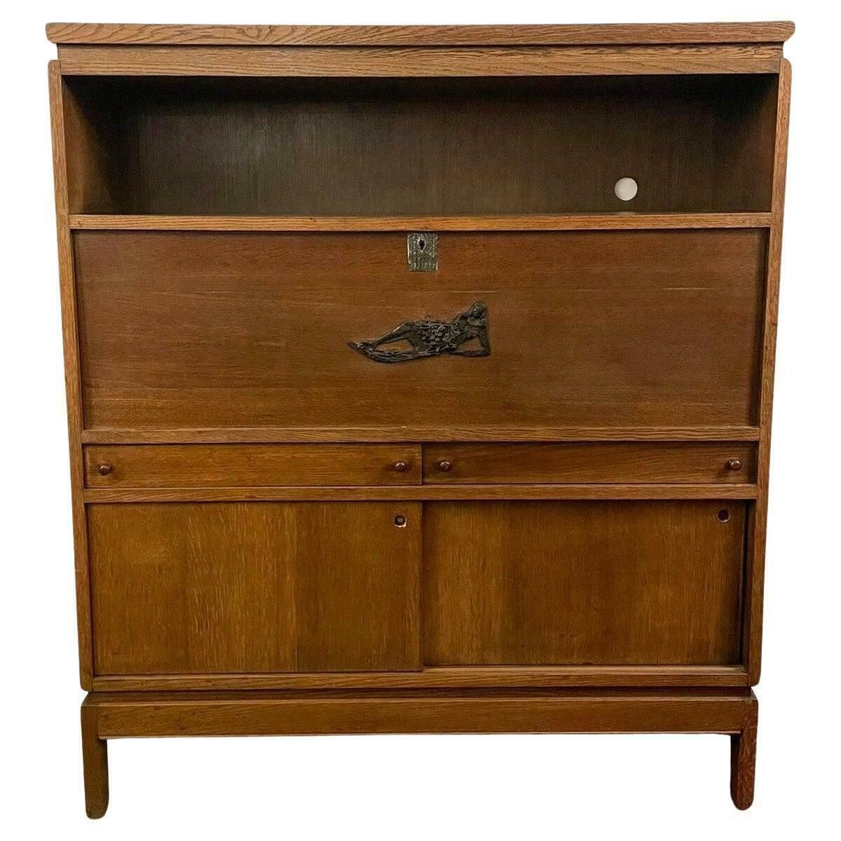 Mid Century Modern Wooden Secretary By Emiel Veranneman, 1950s
