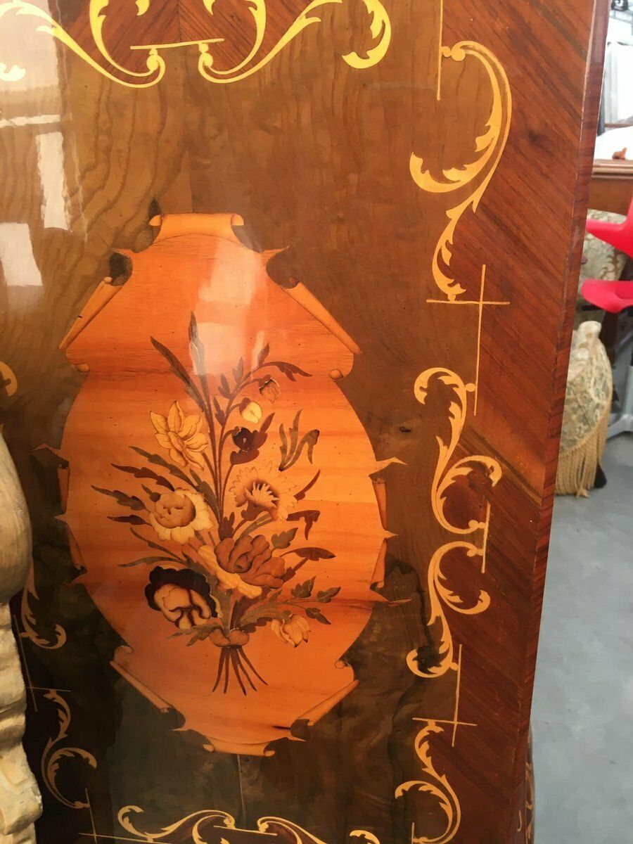 Vintage Italian Inlaid Burr Cocktail Cabinet, 1950s photo vinterior