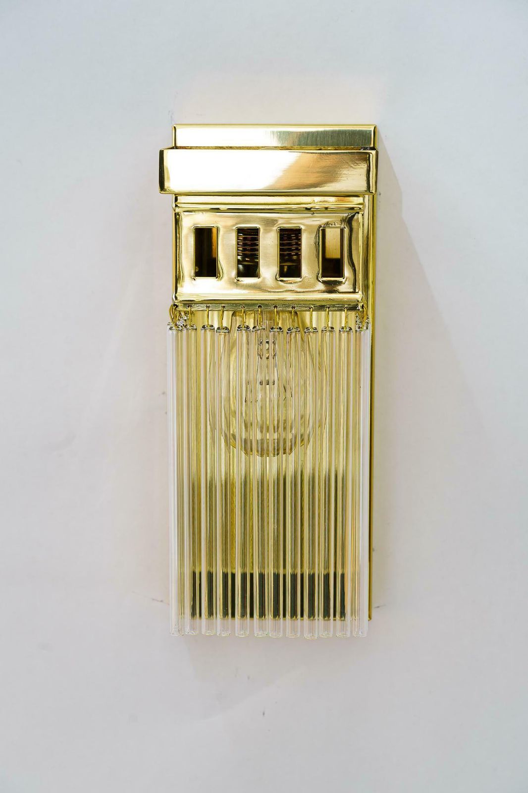 Reproduction Of A Art Deco Wall Lamp With Glass Sticks photo furniture