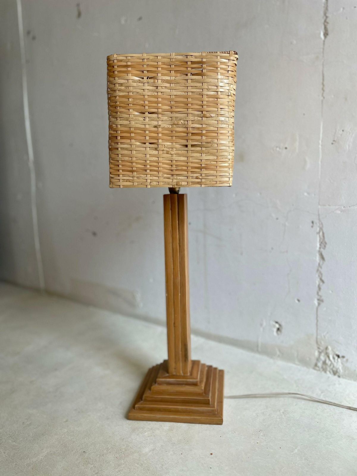 Bamboo Modernist Table Lamp Peter Blake Style photo furniture