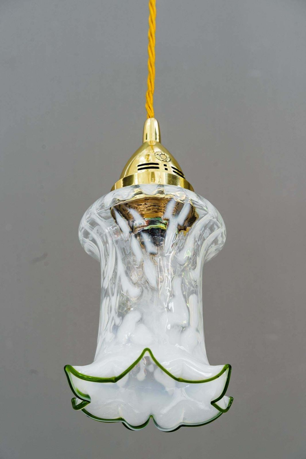 Art Deco Pendant Original Opaline Glass Shade Vienna Around 1920s photo 509.0