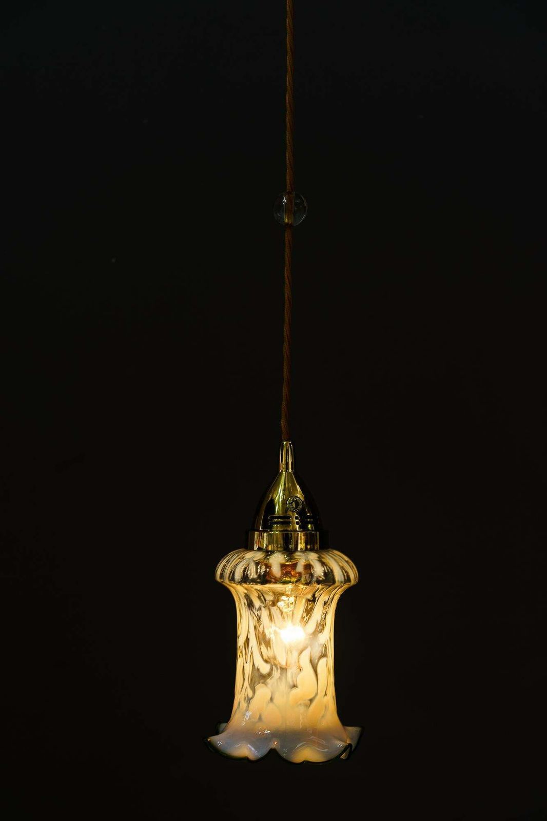 Art Deco Pendant Original Opaline Glass Shade Vienna Around 1920s photo buy