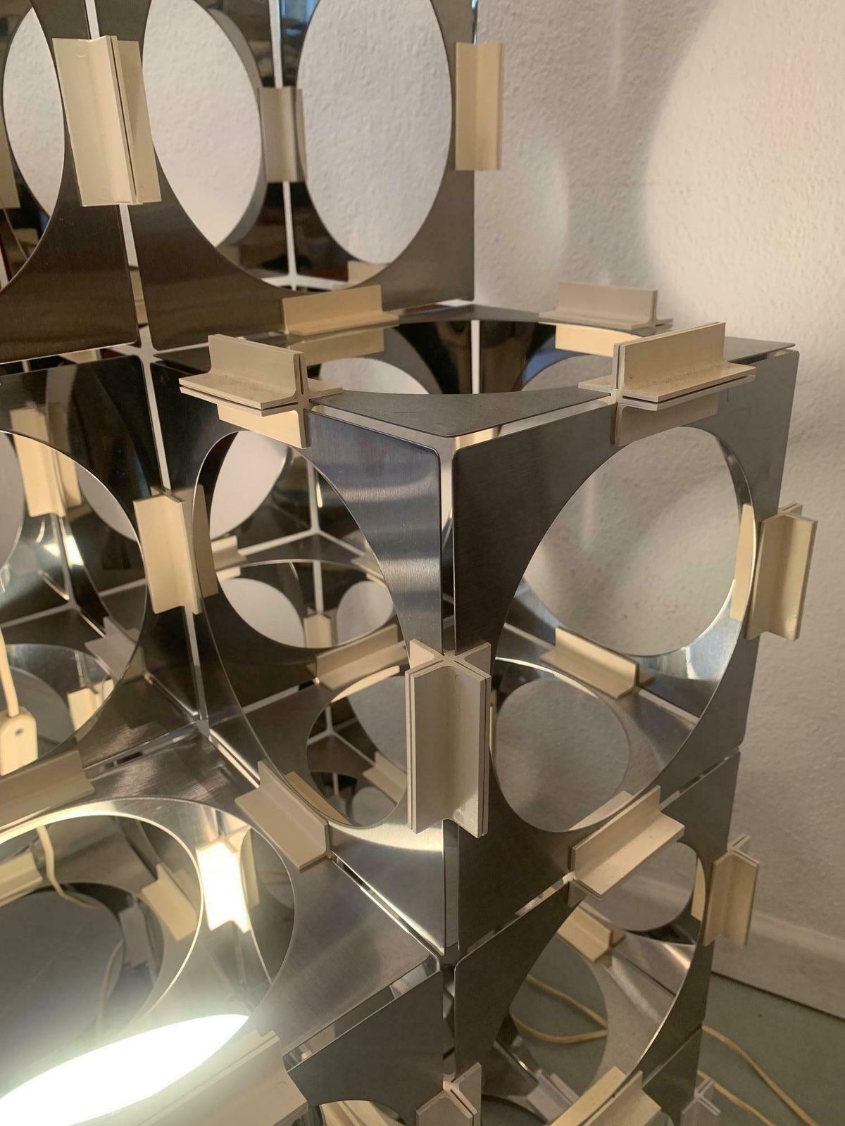 15100.0 Rare Stainless Steel Skyscraper Modular Floor Lamp By Reggiani, Italy, Ca. 1970s photo