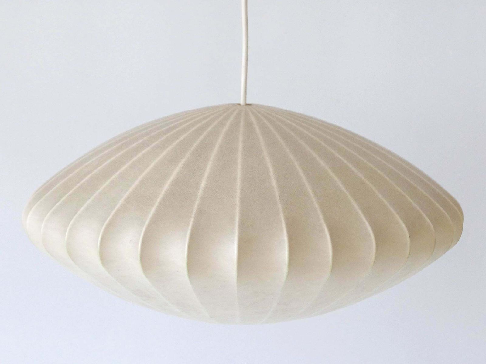 photo for sale Rare Mid Century Modern Cocoon Pendant Lamp Or Hanging Light By Goldkant 1960s