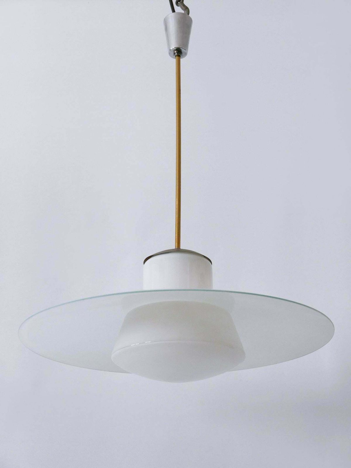 Rare Mid Century Modern Pendant Lamp By Wolfgang Tümpel For Doria Germany 1950s photo furniture