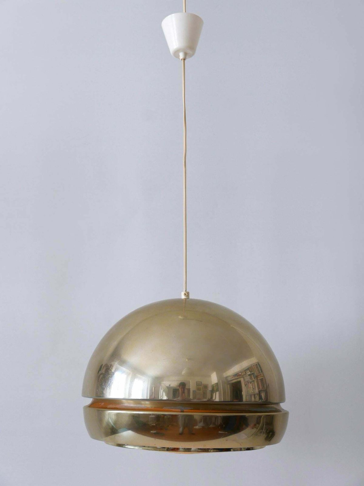 photo buy Amazing Mid Century Modern Aluminium Pendant Lamp Or Hanging Light Sweden 1960s