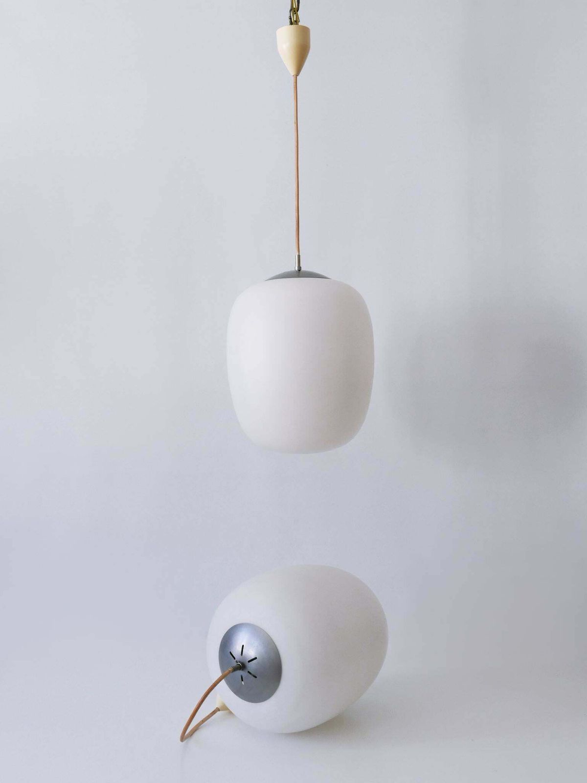 1 Of 2 Pendant Lamp Düren By Wilhelm Wagenfeld For Peill & Putzler Germany 1950s photo for sale