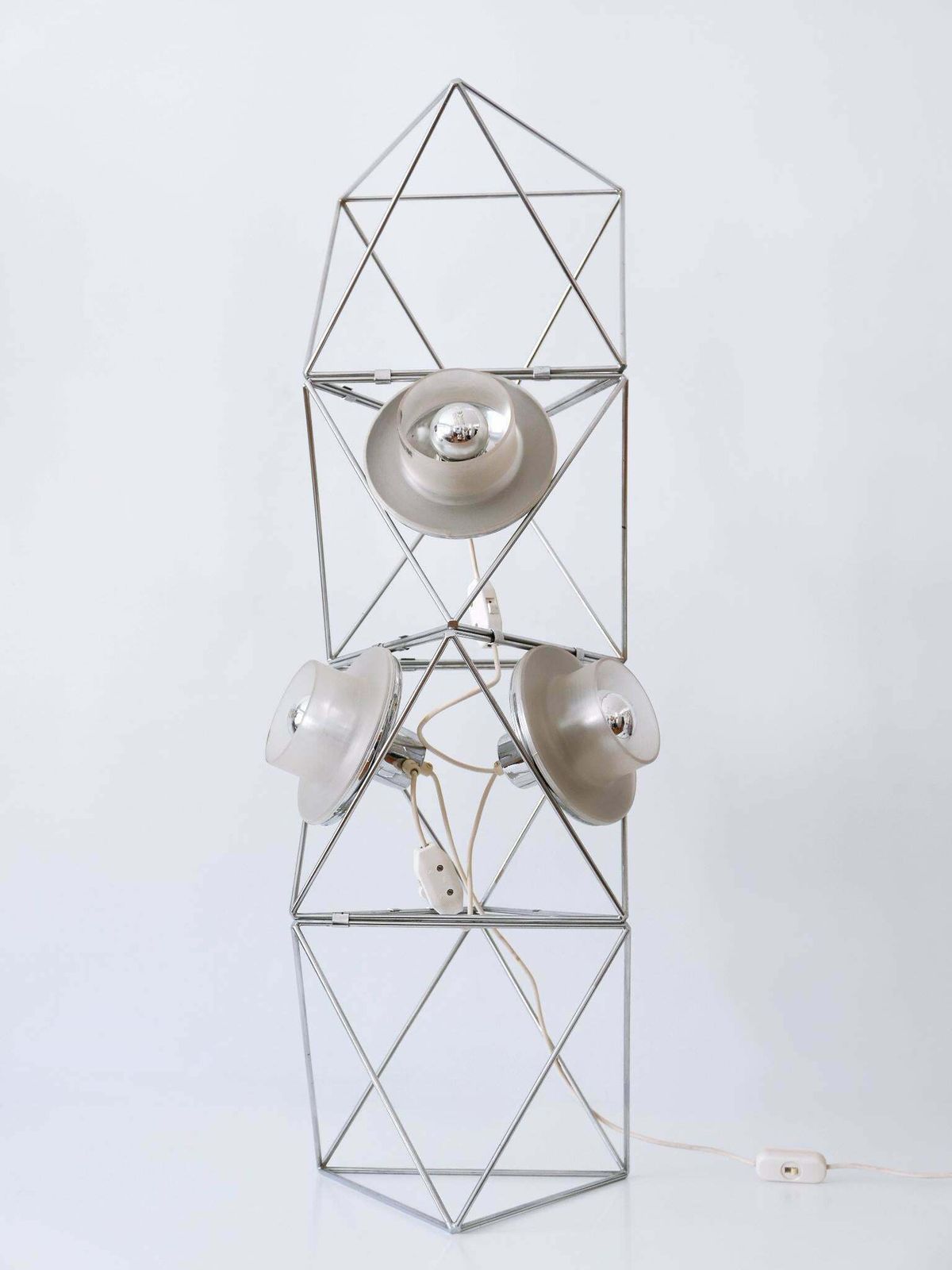 Rare Sculptural 'Poliedra' Floor Lamp By Felice Ragazzo For Guzzini Italy 1970s photo 5710.0