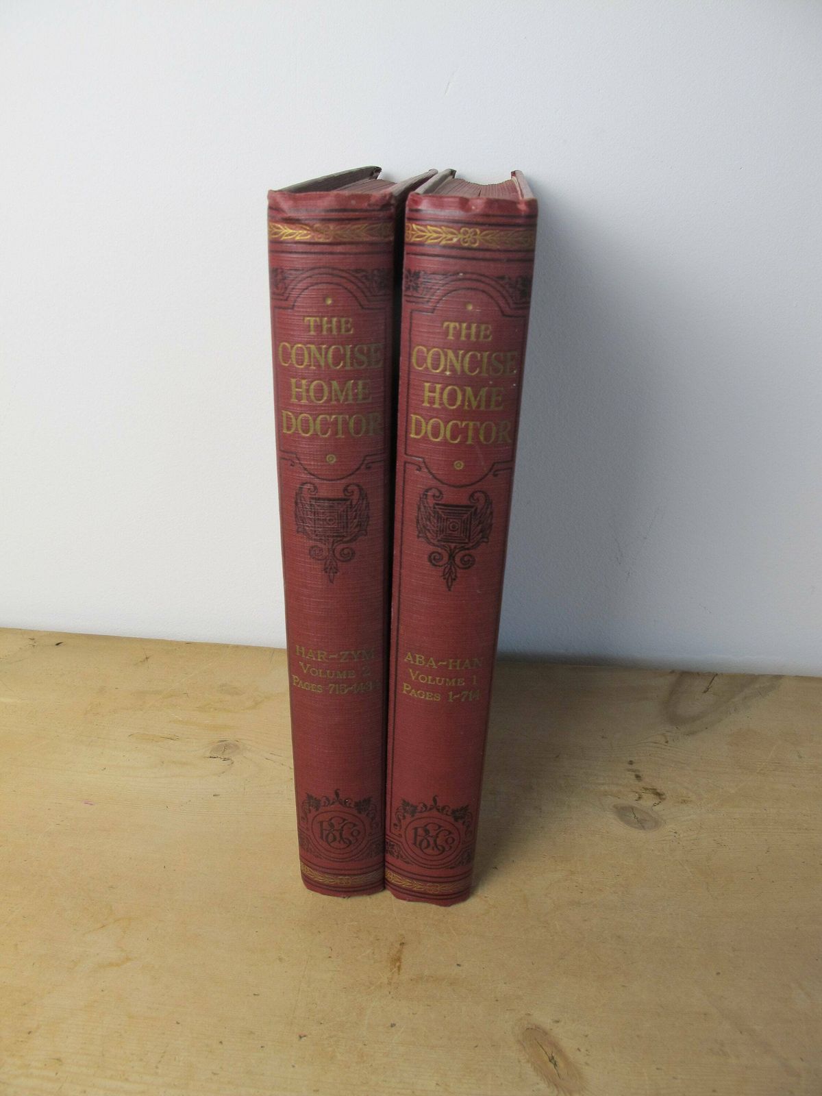 The Concise Home Doctor Encyclopedia Of Good Health   Volumes One And Two. Lovely Condition Set Of Books From The 1930s photo furniture