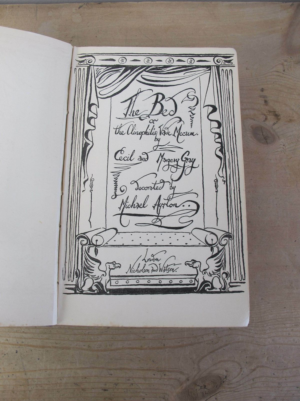 The Bed Or The Clinophile's Vade Mecum By Cecil And Margery Gray Decorated By Michael Ayrton First Edition 1946