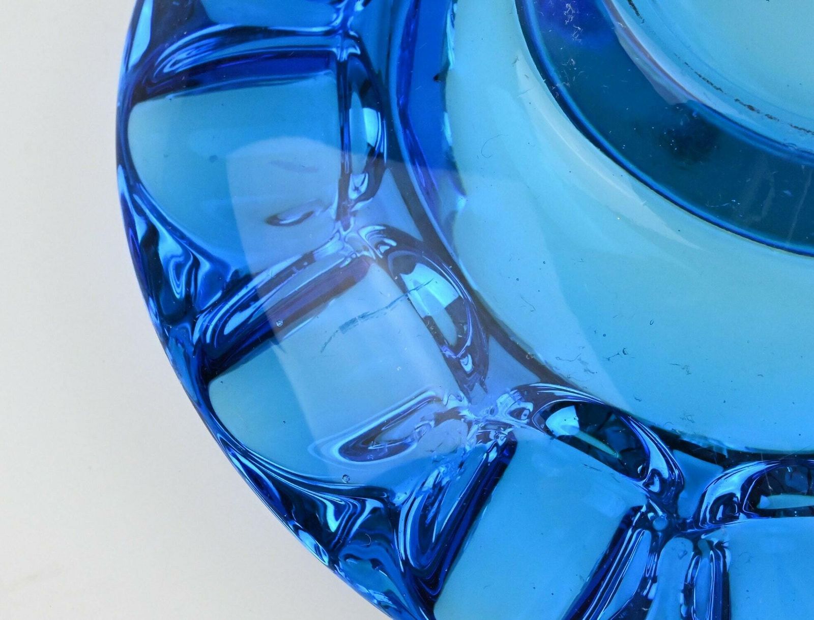 photo for sale Vintage Blue Glass Ashtray Designed By Adolf Matura, Czech Glass Art, Blue Glass Ashtray, Vintage Glass Ashtray, Art Glass, Vintage Ashtray