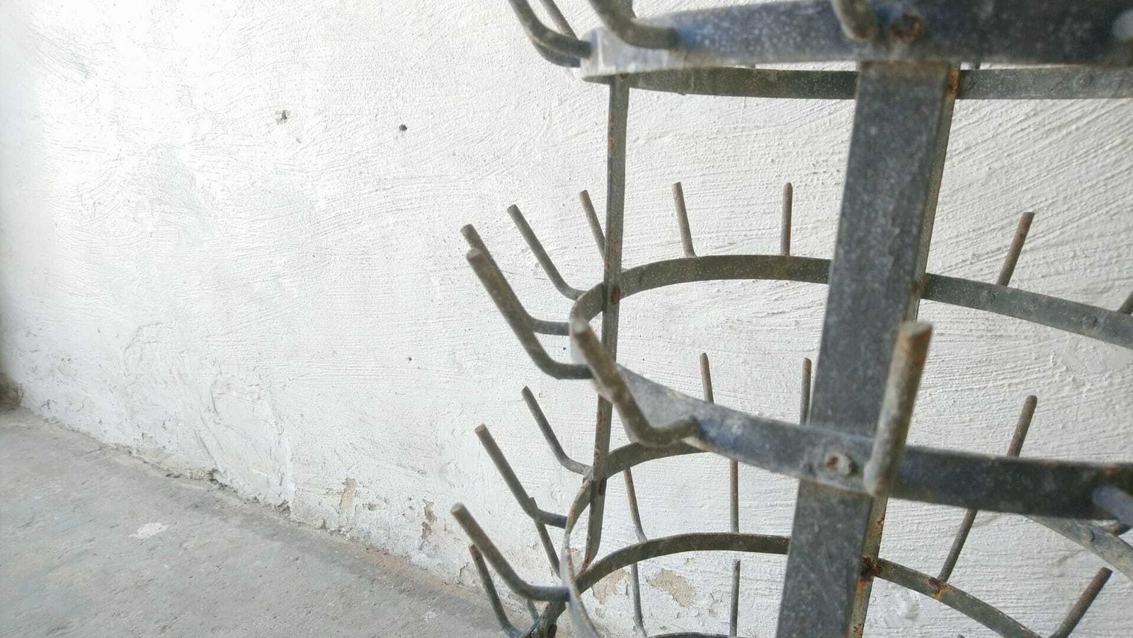 Galvanised French Bottle Rack, Early 20th Century photo for sale