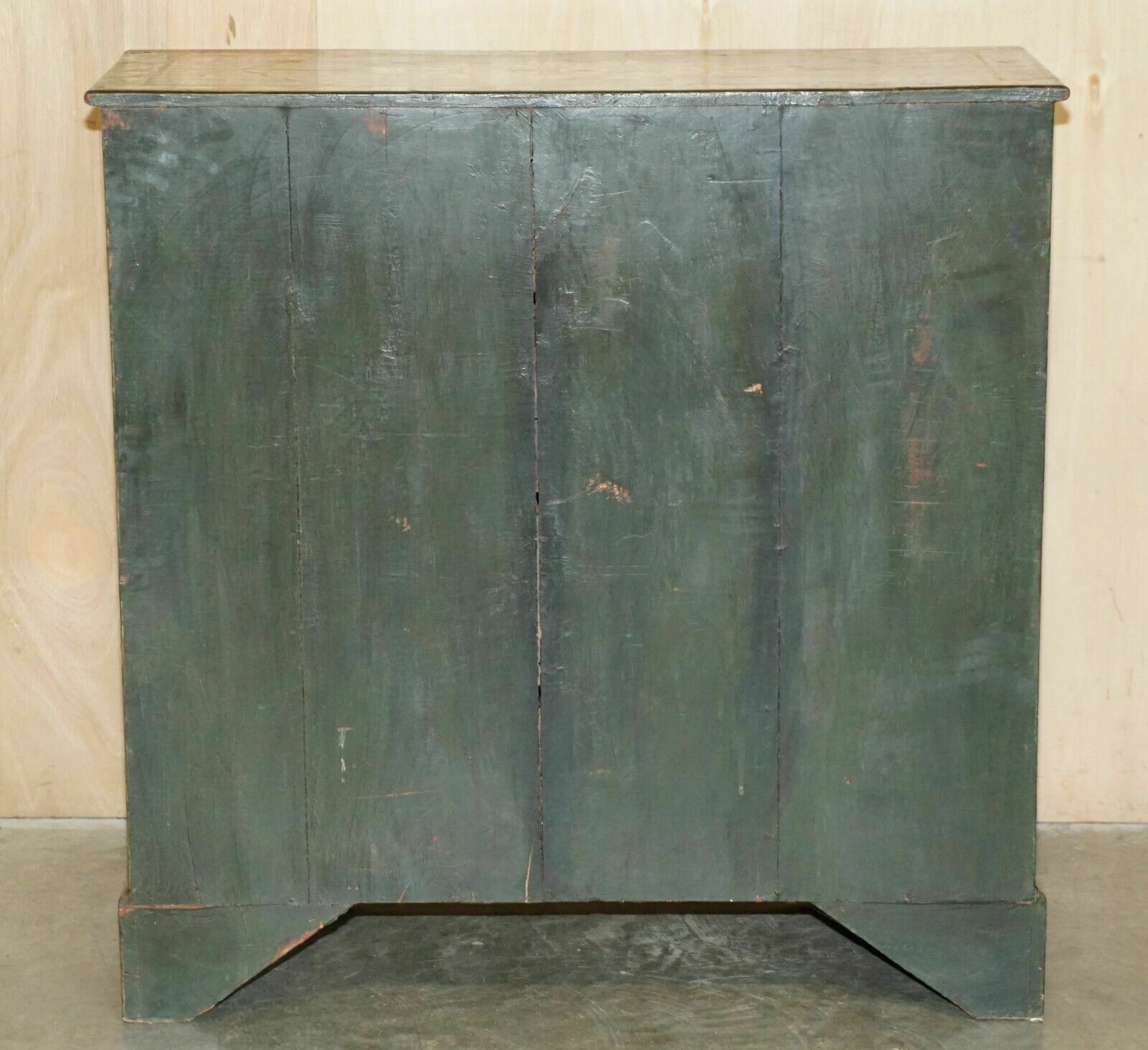 photo buy Antique Swedish Hand Painted Green Floral Two Over Three Chest Of Drawers