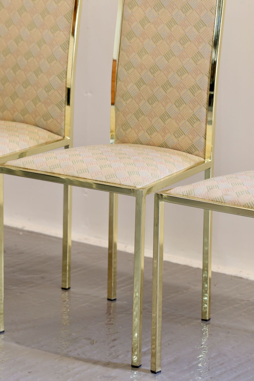 Renato Zevi For Zevi Set Of 6 Hollywood Regency Fine Gilt Lacquer Dining Chairs photo for sale