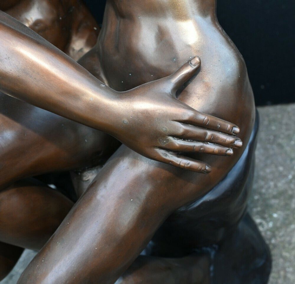 Lifesize Bronze The Kiss Statue After Rodin Garden Casting photo 3600.0