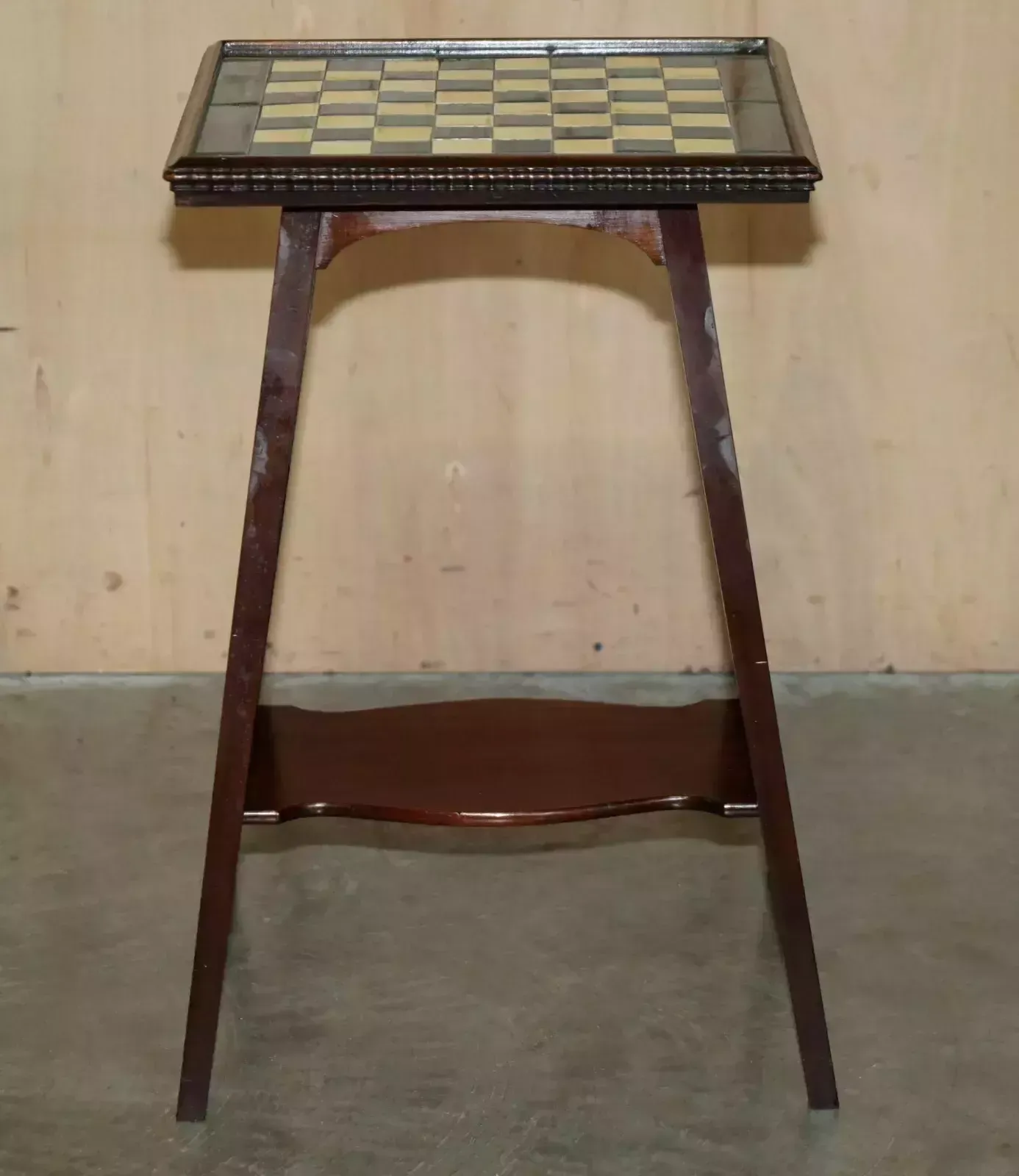 Antique Victorian Aesthetic Movement Style Tiled Top Chessboard Chess Table photo for sale