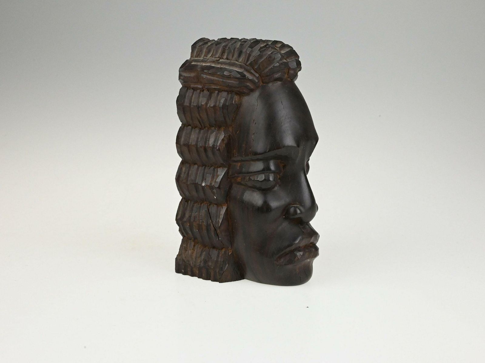 Antique Hand Carved Ebony Wood Sculpture, Hand Carved Wooden Statue, Vintage Statue, Statue, Wooden Figurine, Antique Statue photo buy