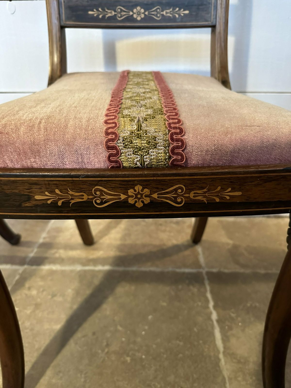 Pair Of Inlaid Chairs, 1800s photo Furniture