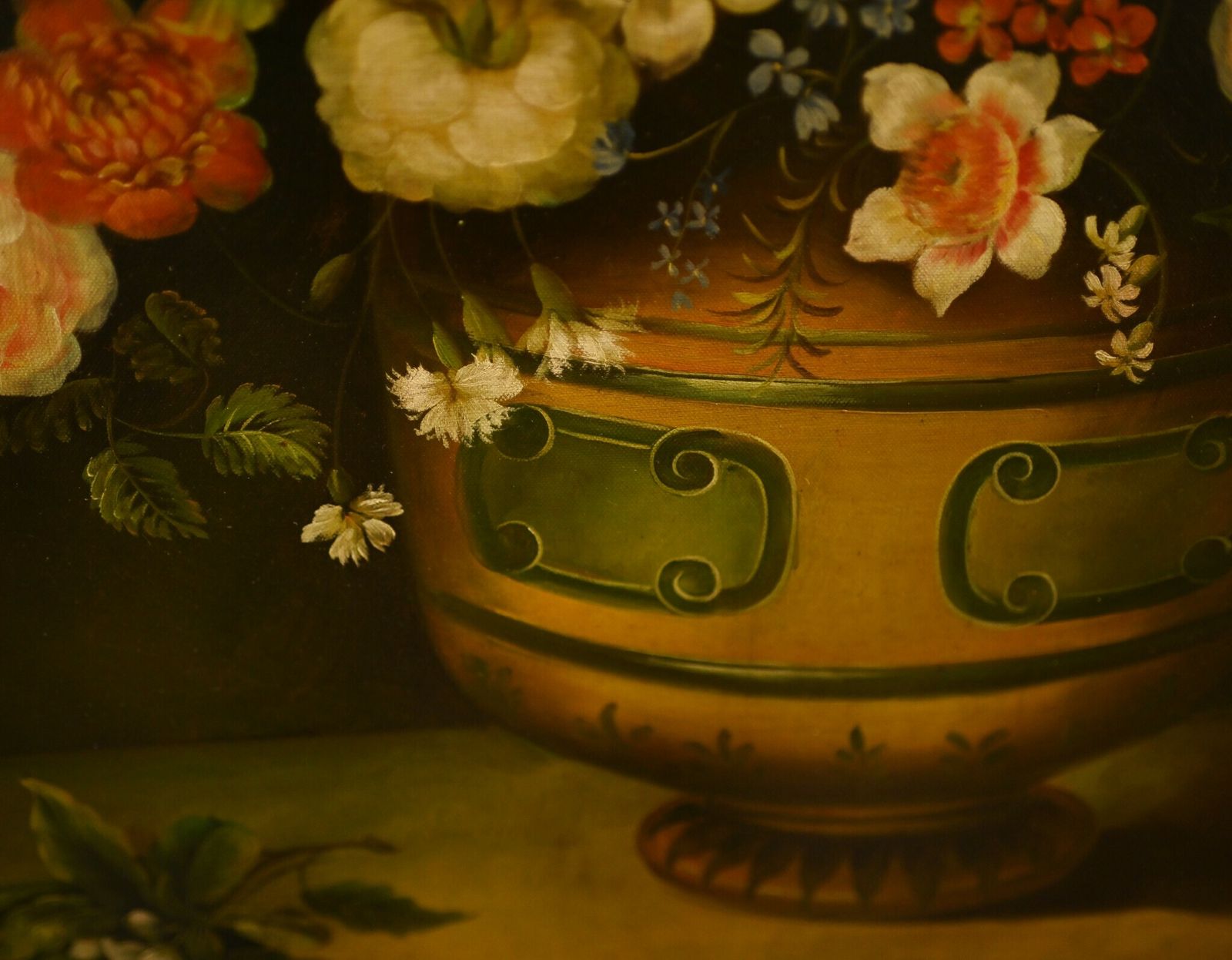 photo for sale French Still Life Floral Oil Painting Cafe Flowers