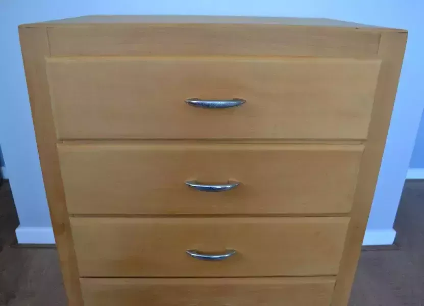 Mid Century Plywood Chest Of Drawers photo vinterior