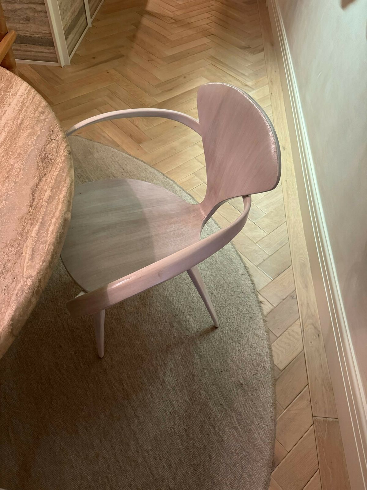Set Of 6 Original Norman Cherner Pretzel Chairs White Light Wood photo for sale