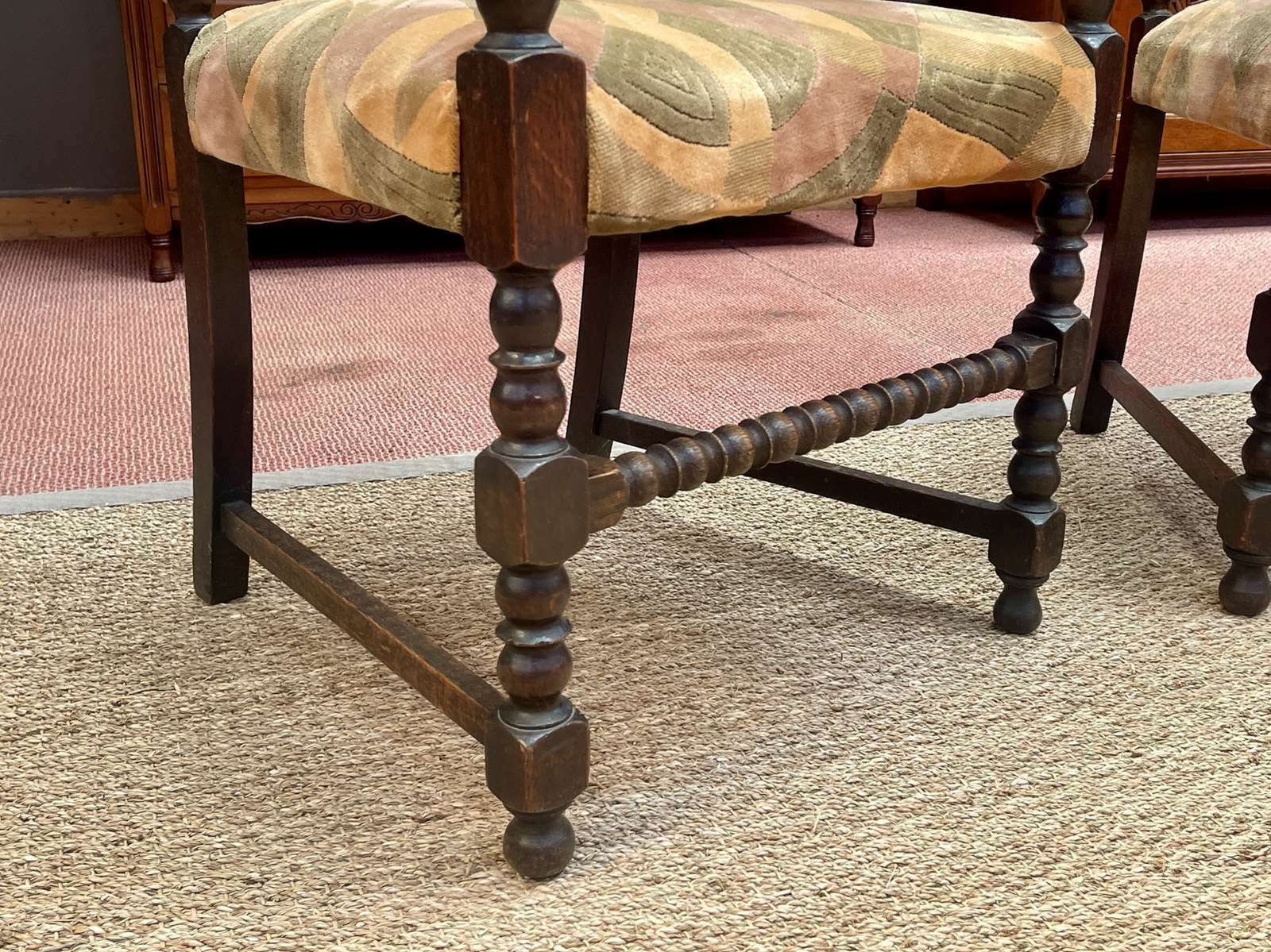 Suite Of 4 Chairs And 2 19th Century English Armchairs In Oak photo Furniture