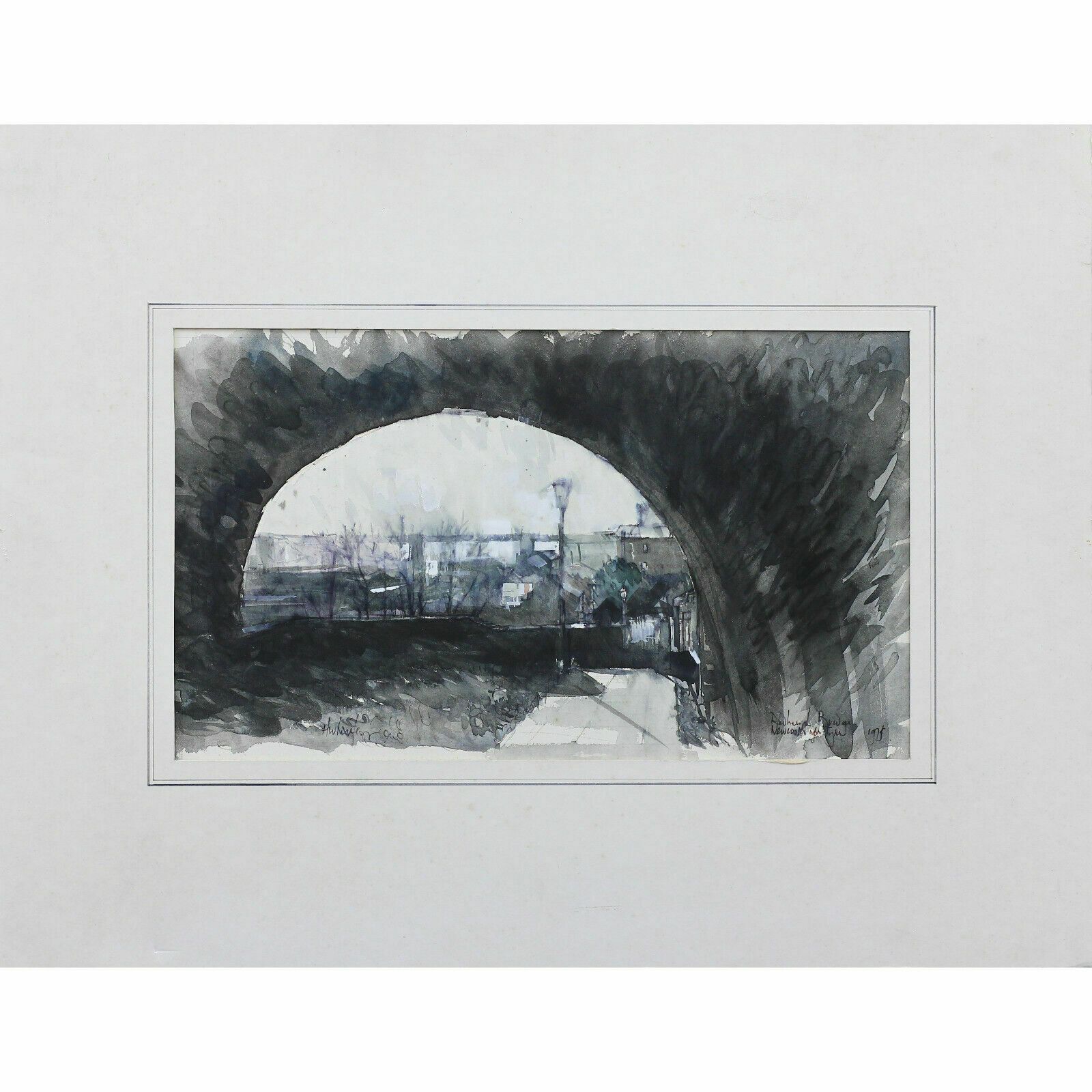 Watercolour By Harold Wharfe. Redheugh Bridge, Newcastle Upon Tyne