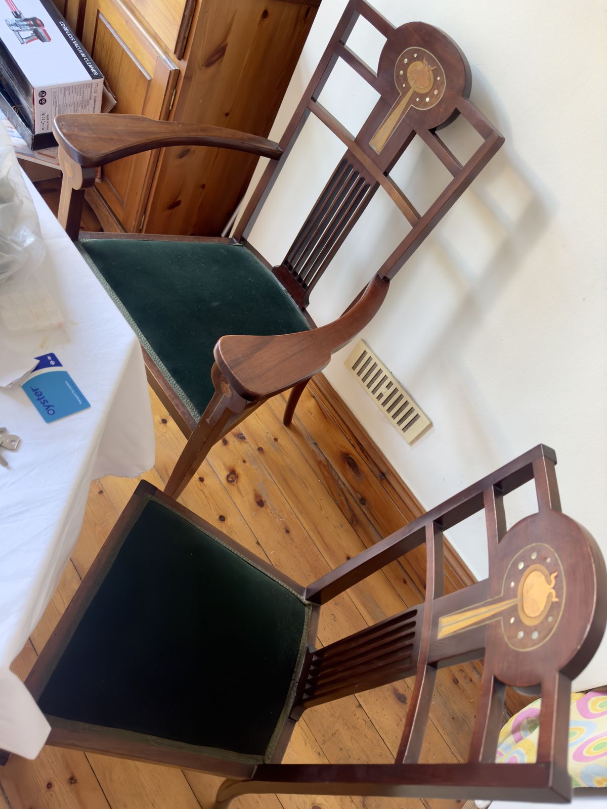 Arts And Crafts Walnut C.1880 Table And 6 Chairs photo Furniture