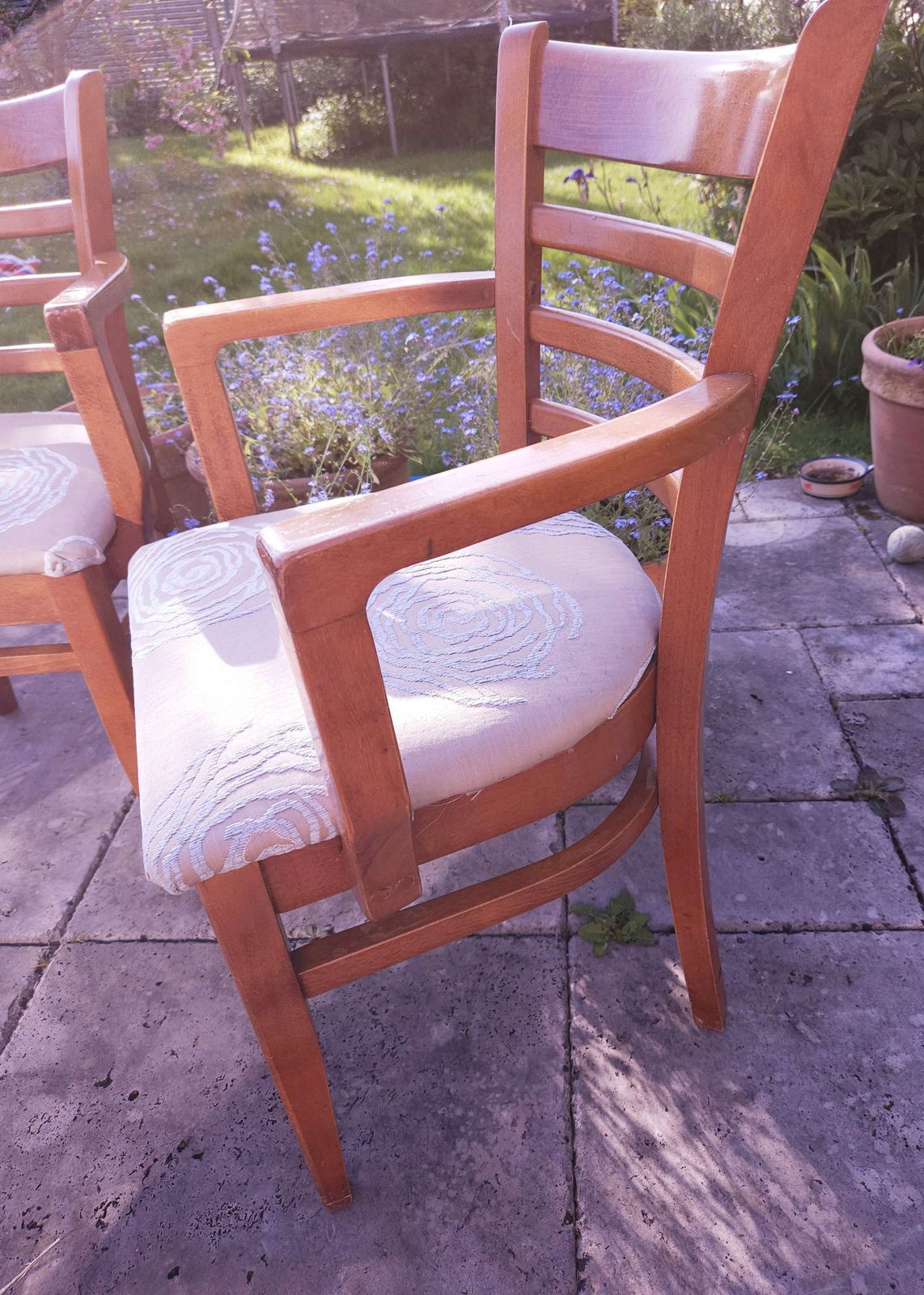Superb Pair Of Bentwood Mid Century Carver Style Chairs With Original Fmg Label photo vinterior