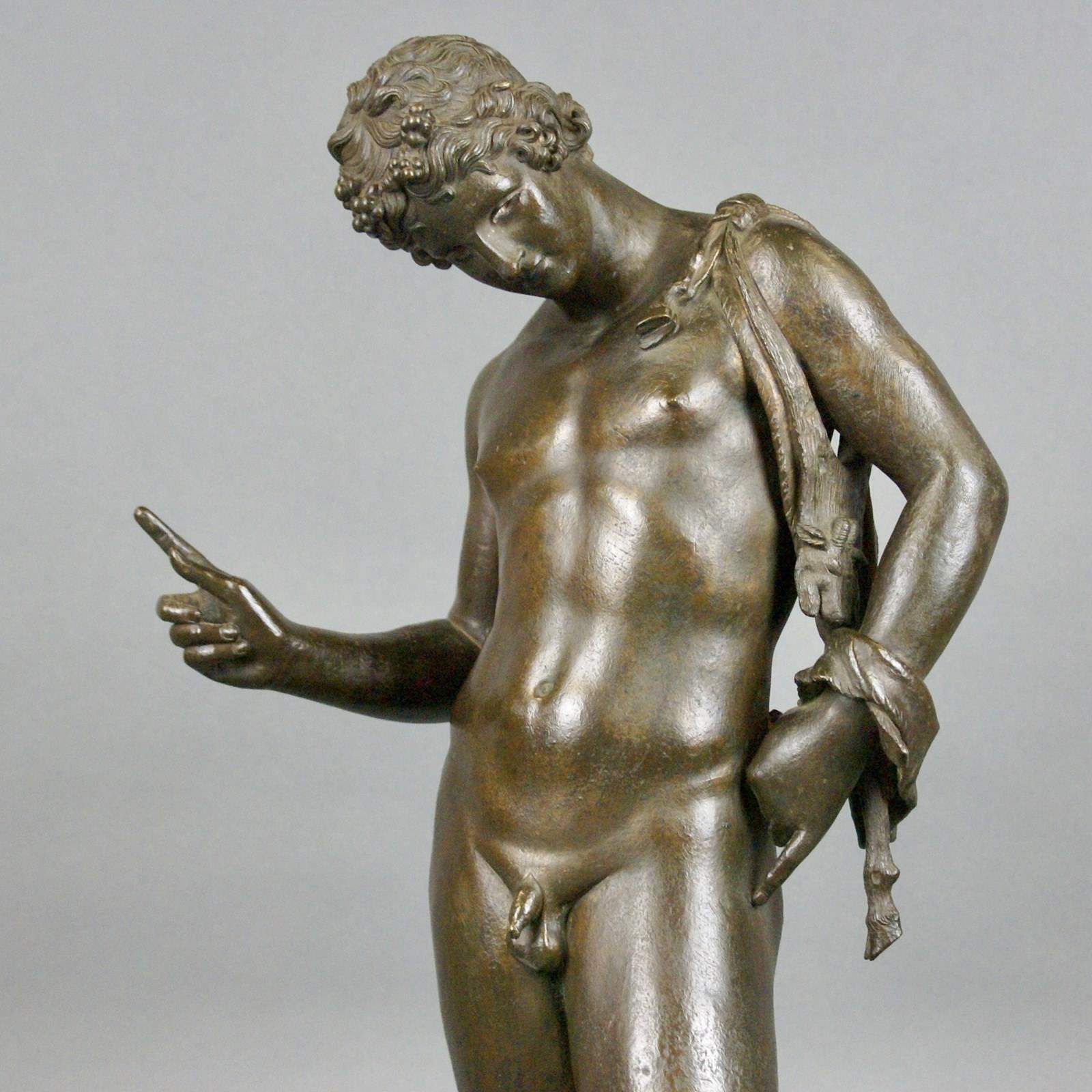 Bronze A Figure Of Bacchus Copied From Pompeian Original photo furniture