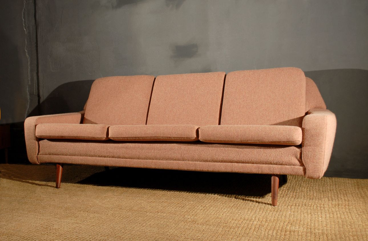 Mid Century Danish Wool Sofa, Mid 20th Century