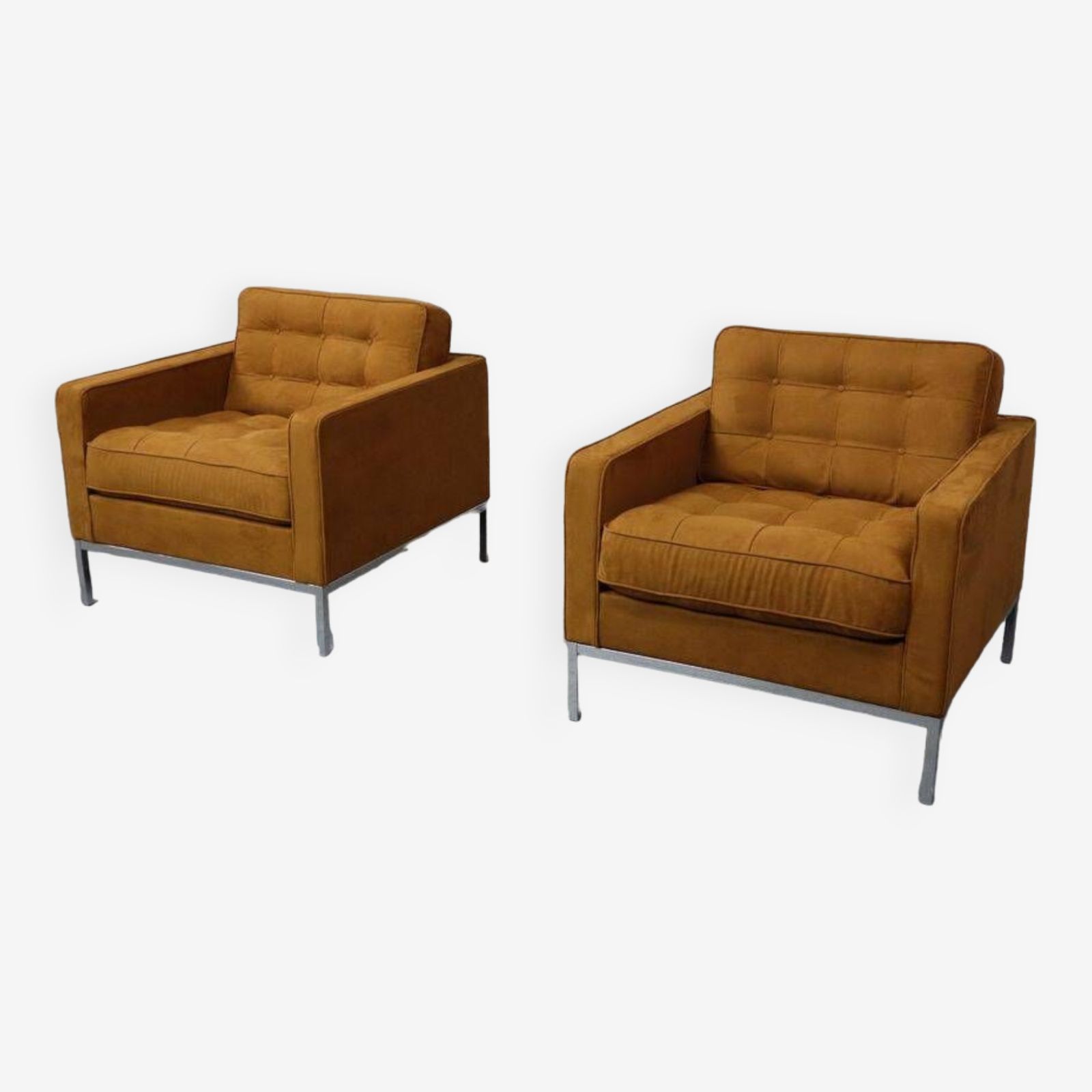 Pair Of Florence Knoll Lounge Chairs For Knoll International