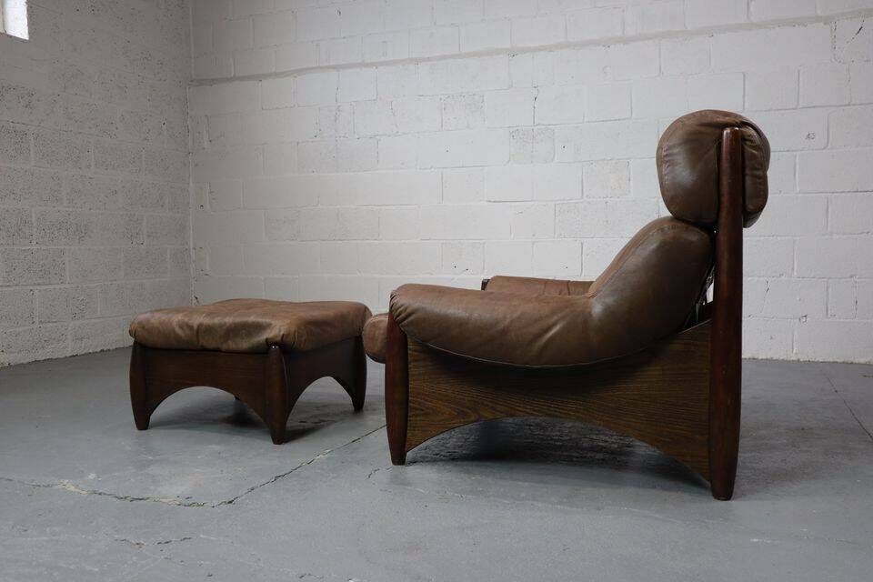 Ranger Lounge Chair With Ottoman By Erik Deforce For Gervan Belgium, 1970. photo 2132.0