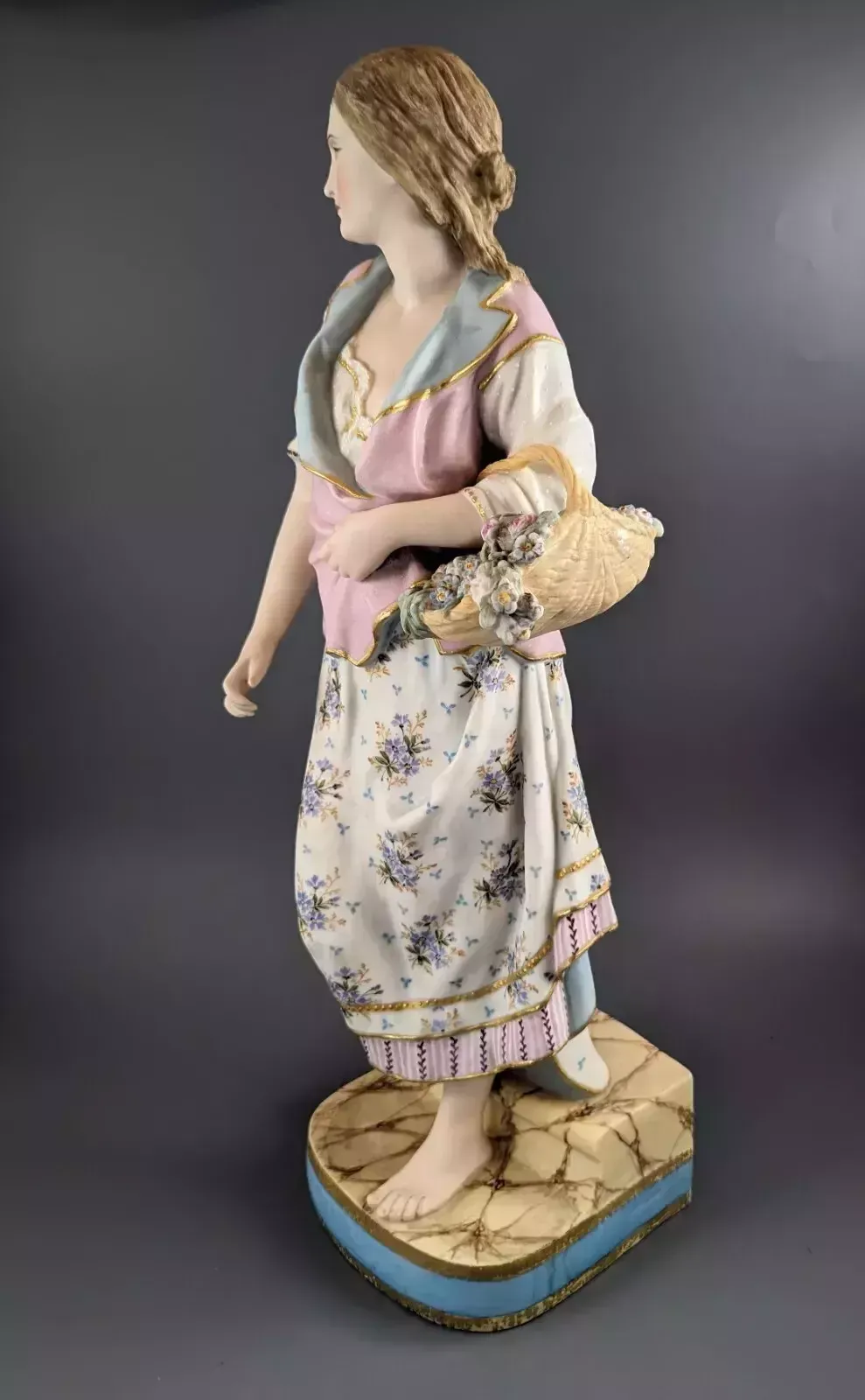 A Copeland Coloured Parian Figure 'Adversity' ,C.1870,Very Rare. photo Art