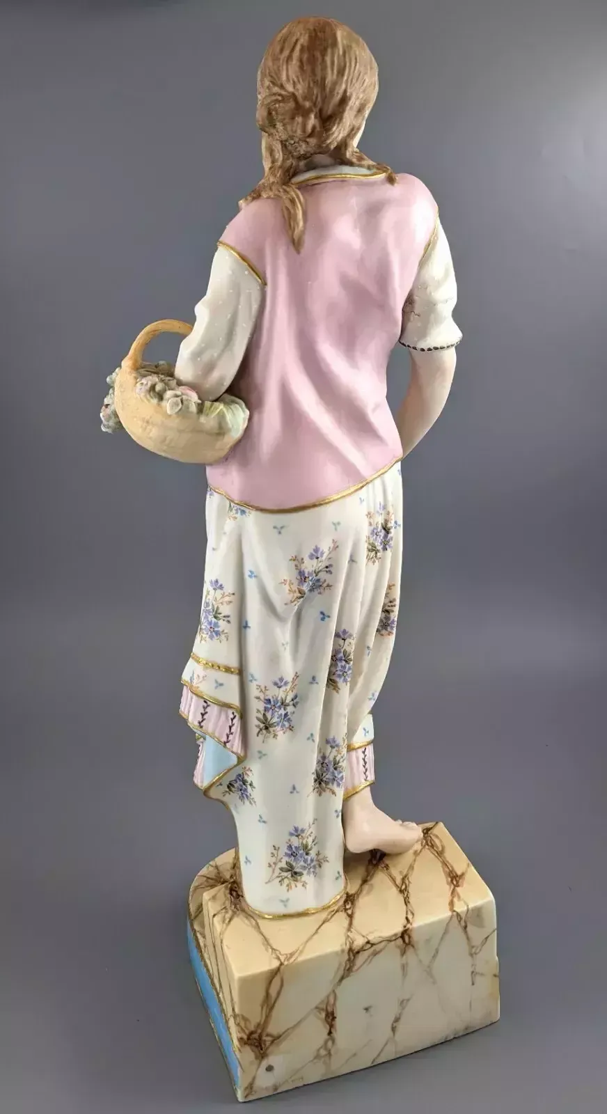 A Copeland Coloured Parian Figure 'Adversity' ,C.1870,Very Rare. photo vinterior