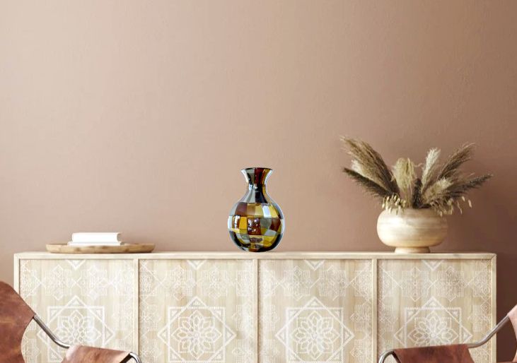 Venini   Vase By Fulvio Bianconi Mod. Pezzato ' Istanbul ' 1950   Acid Signature photo buy
