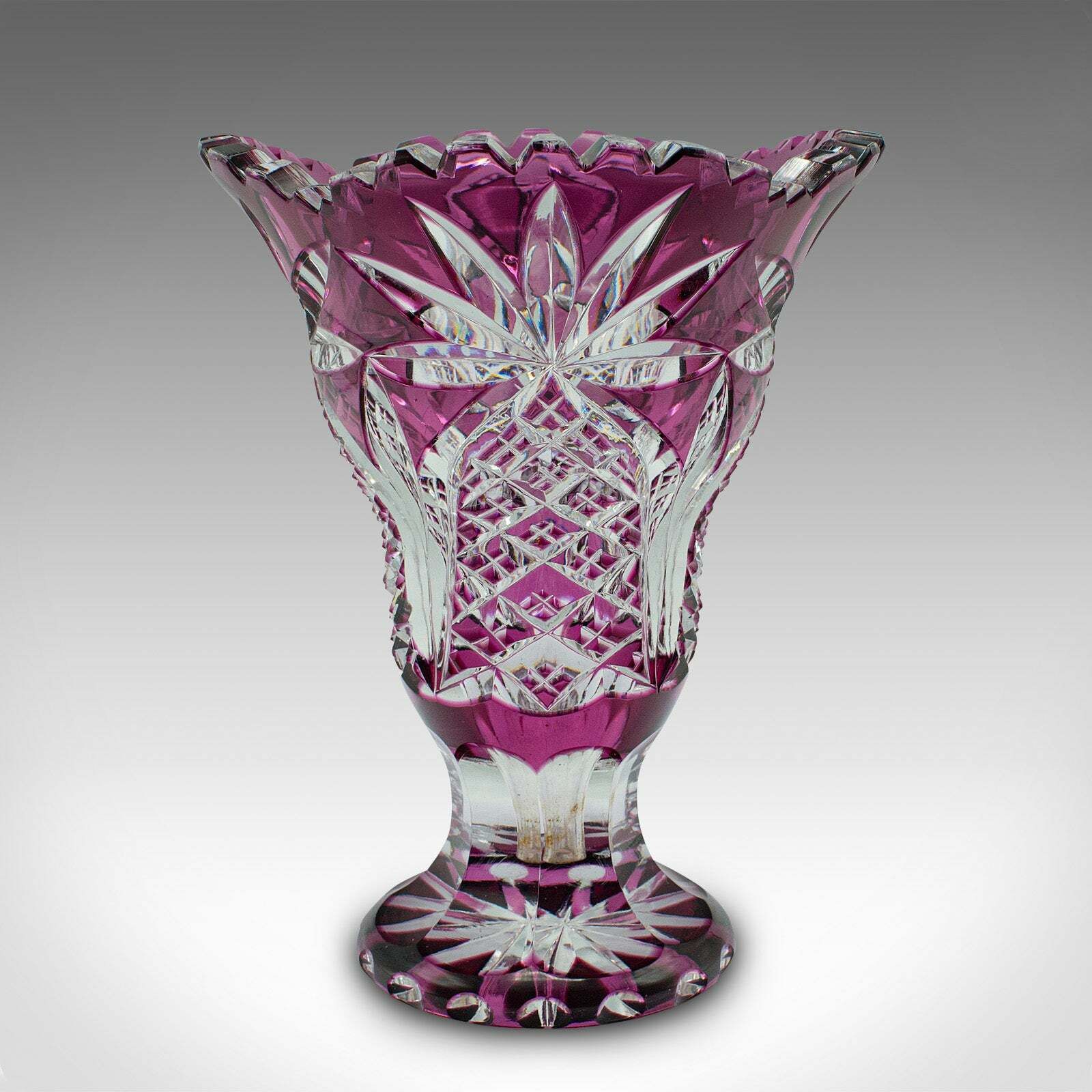 Antique Decorative Vase, English, Cut Glass, Flower Pot, Late Victorian, C.1880 photo vinterior