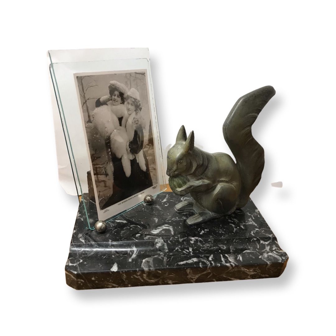 Art Deco Figural Picture Frame/Desk Tidy