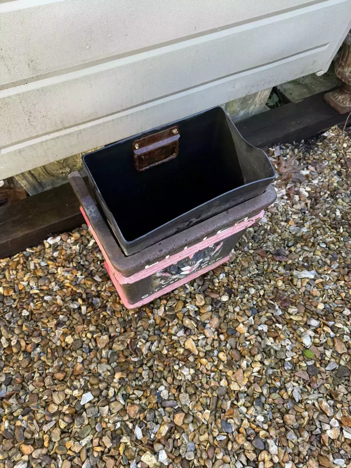 City Of London Heavy Cast Metal Bin Make Fantastic Unusual Planter photo buy