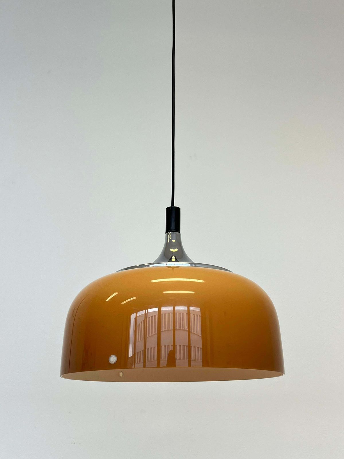 Midcentury Plastic Design Pendant Meblo, Harvey Guzzini, Italy, 1970s photo 403.0