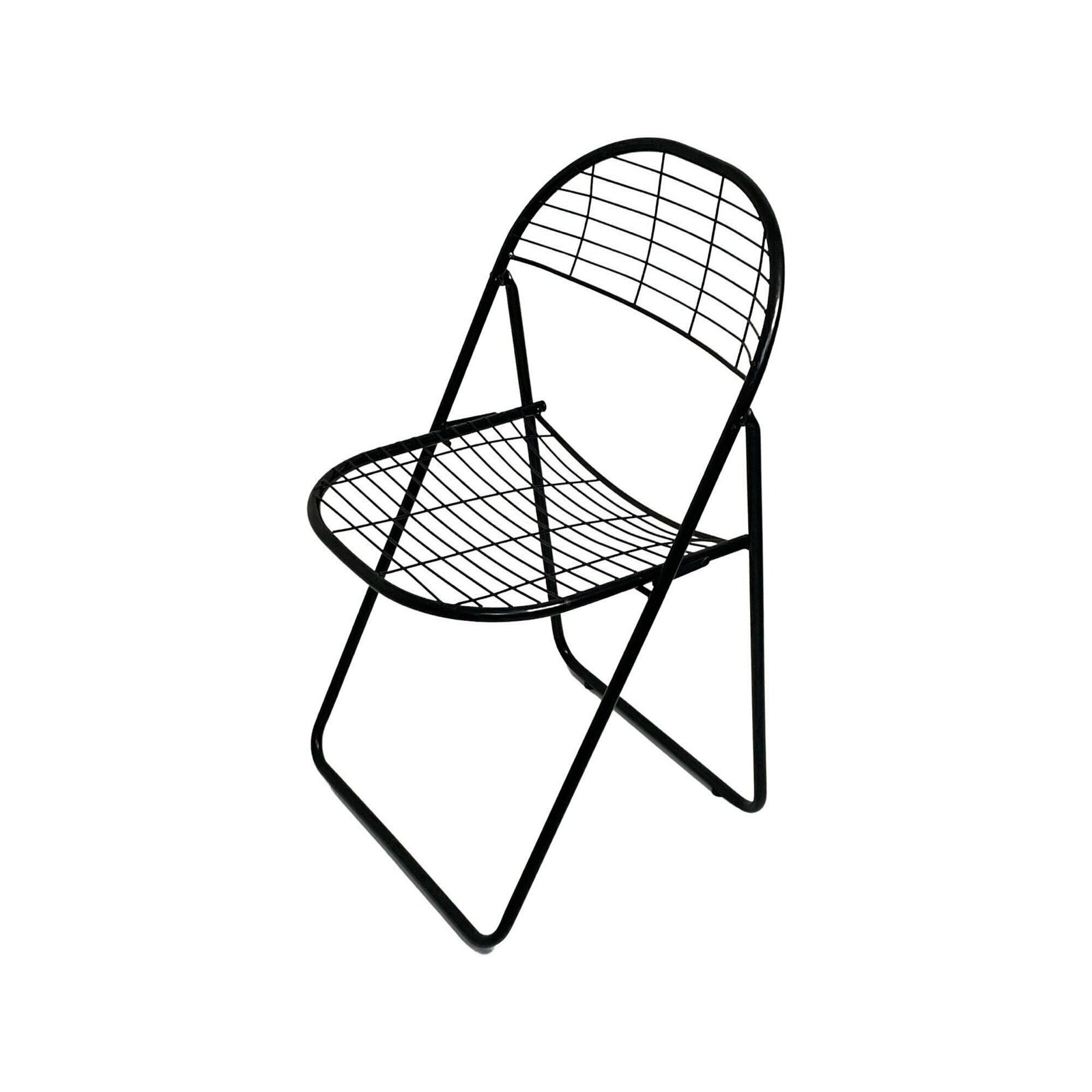 Niels Gammelgaard   Ikea   Wire Chair   Foldable   Black   Multiple In Stock   1980's photo Furniture