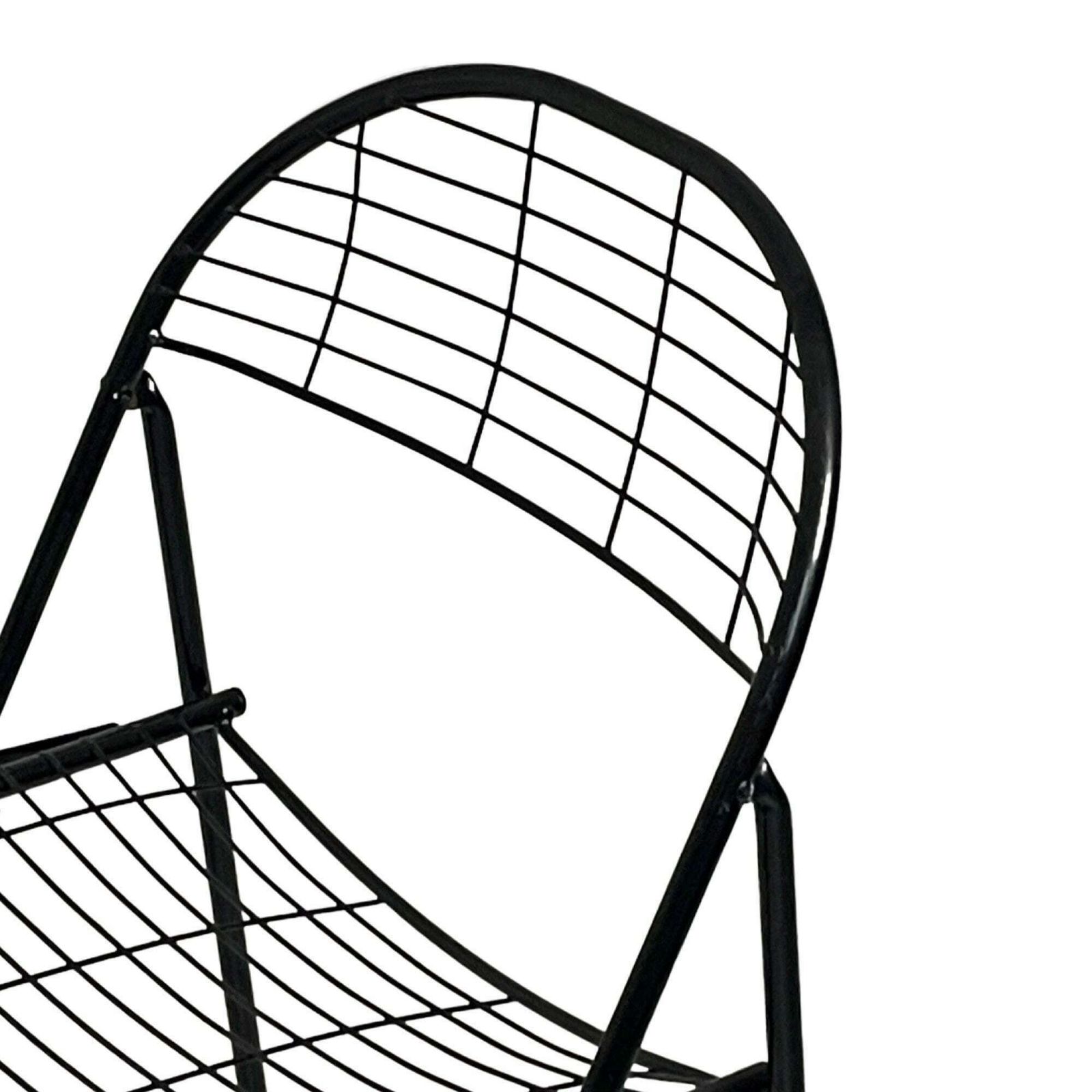Niels Gammelgaard   Ikea   Wire Chair   Foldable   Black   Multiple In Stock   1980's photo vinterior