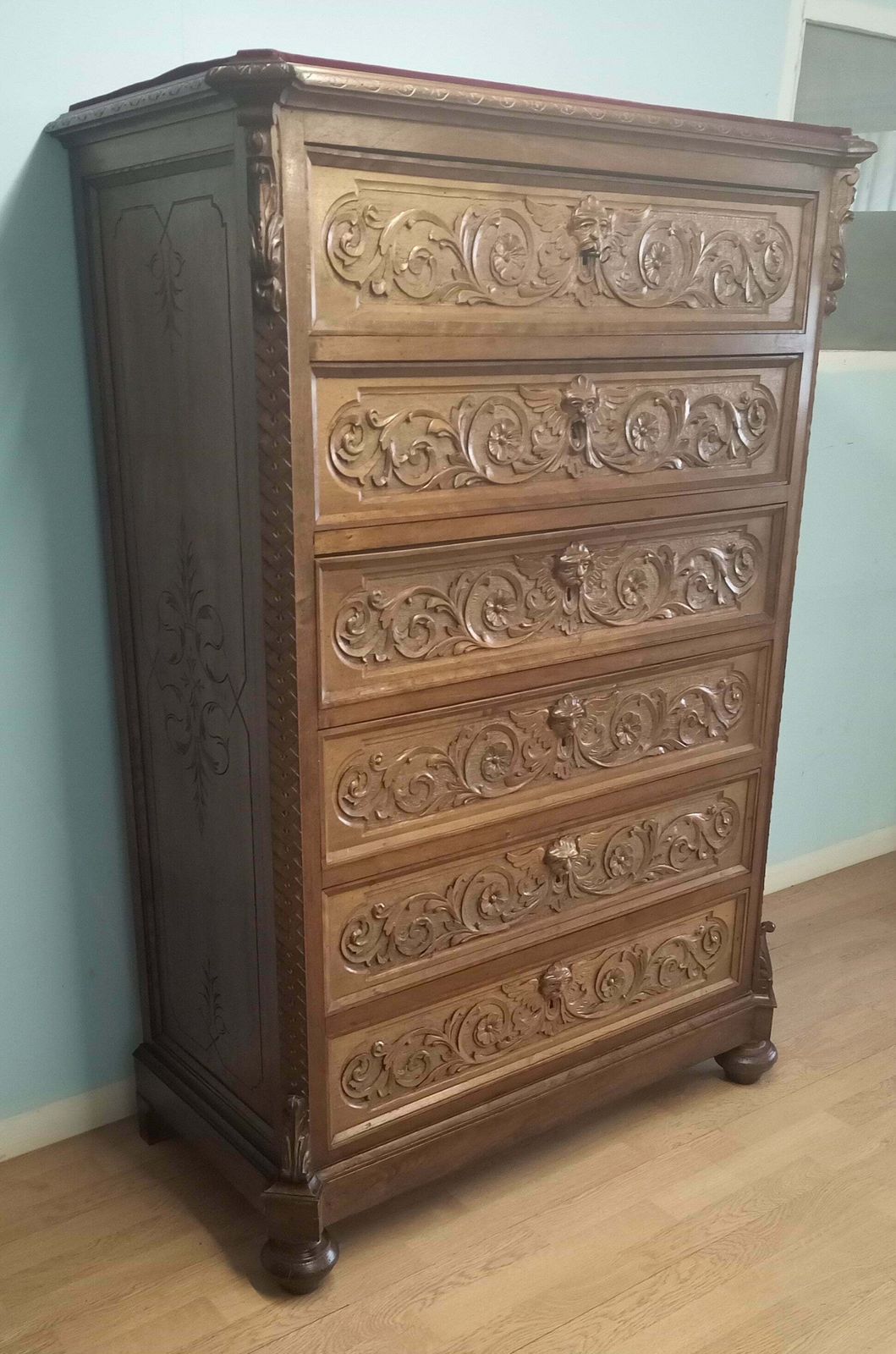 Antique 19th Century Italian Walnut Chest Of Drawers photo 799.0