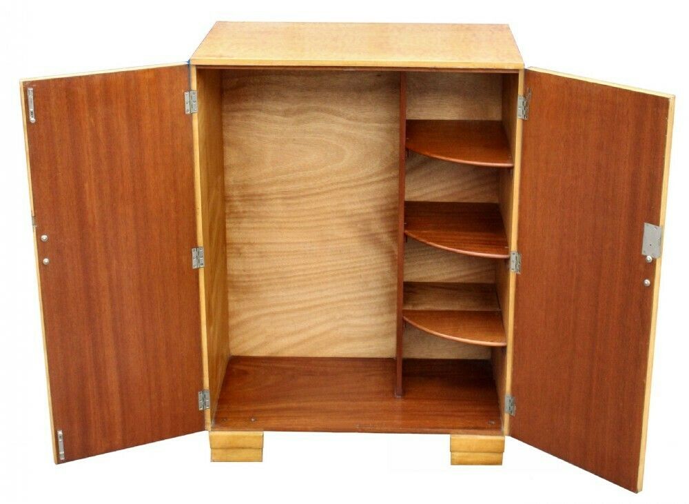 An English Art Deco Wardrobe Cupboard In Sycamore, C1930 photo for sale