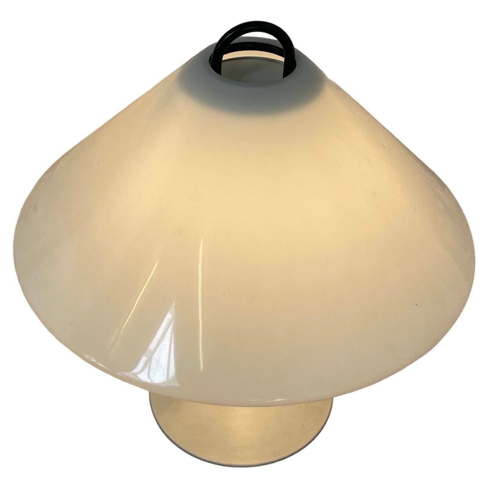 Pop Art / Space Age Design   Mushroom Lamp With White Plexi Shade And Metal Base photo for sale